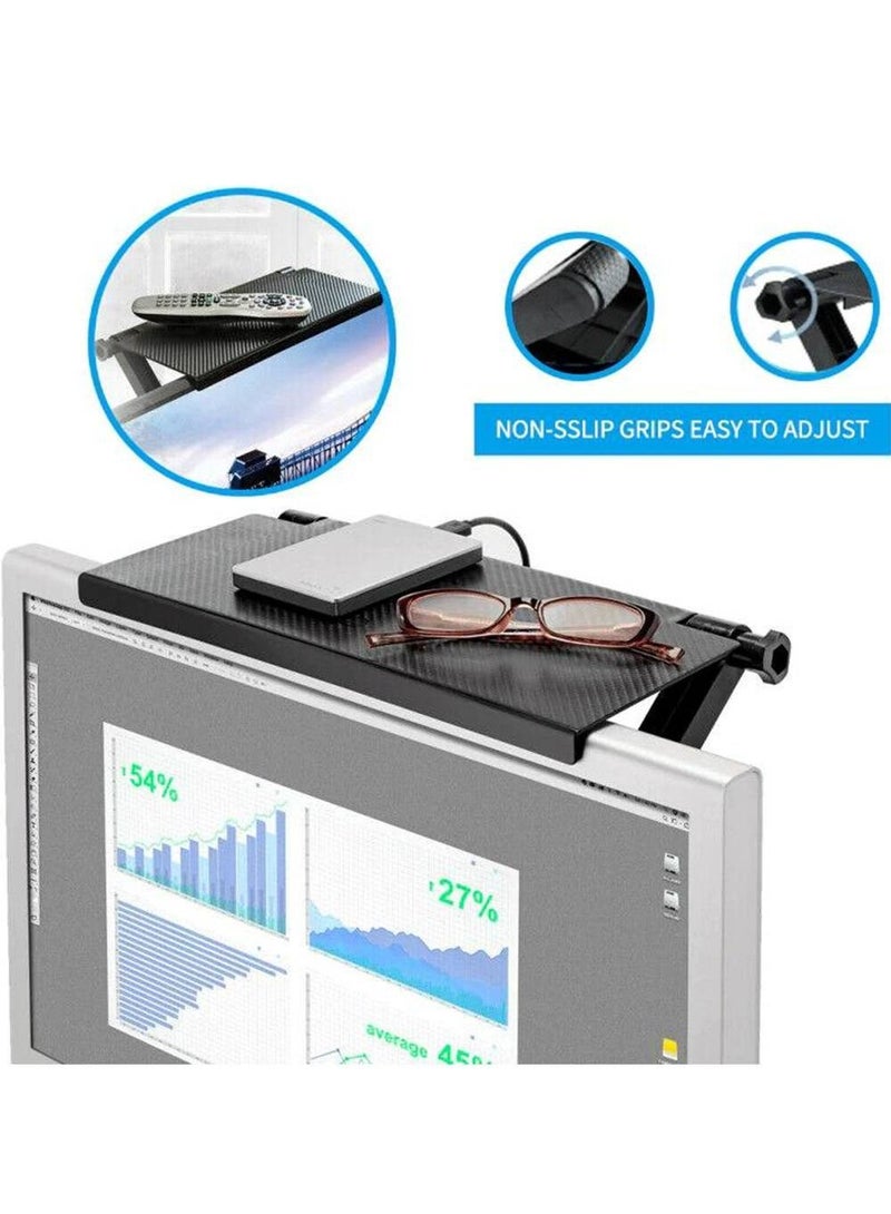 We Happy Multi-functional Storage Media Holder, TV Computer, LCD Display Adjustable Bracket Stand - Image 4