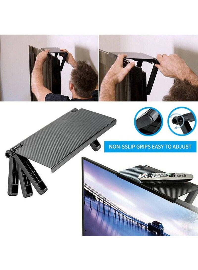 We Happy Multi-functional Storage Media Holder, TV Computer, LCD Display Adjustable Bracket Stand - Image 3