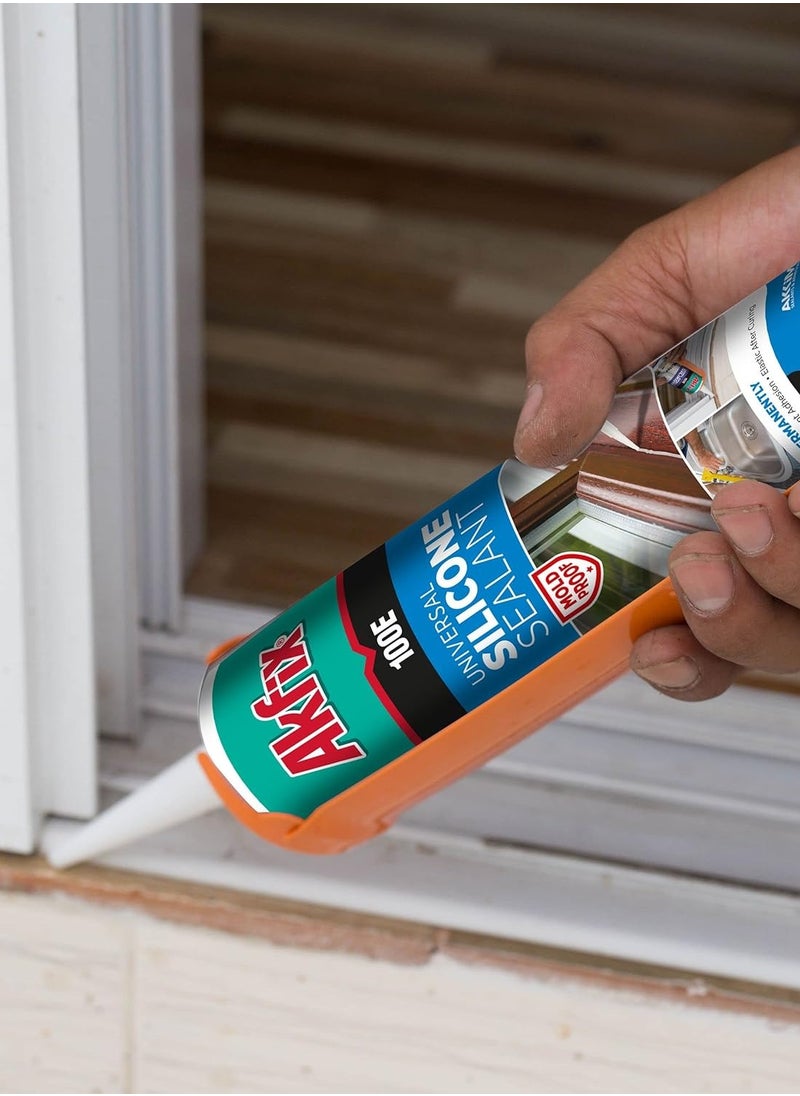 AKFIX - Akfix 100E Universal Silicone Sealant white(280ML) - Image 1