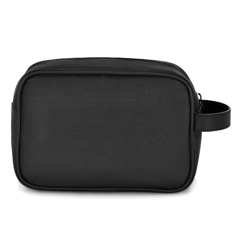 Nasher Miles Stash Toiletry Kit | Cosmetic Bag | PU & Polyester | Travel Pouch Organizer | Multipurpose Storage Compartments & Carry Handle | Travel Accessory for Men & Women (Black) - Image 5