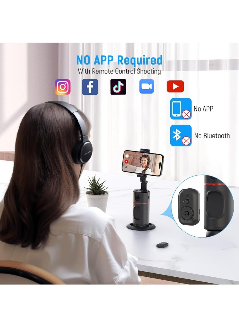Auto Face Tracking Tripod with Fill Lights No App Required 360° Rotation Body Phone Camera Mount with Detachable Remote Smart Shooting Holder Gesture Control for Live Vlog Streaming Video - Image 4