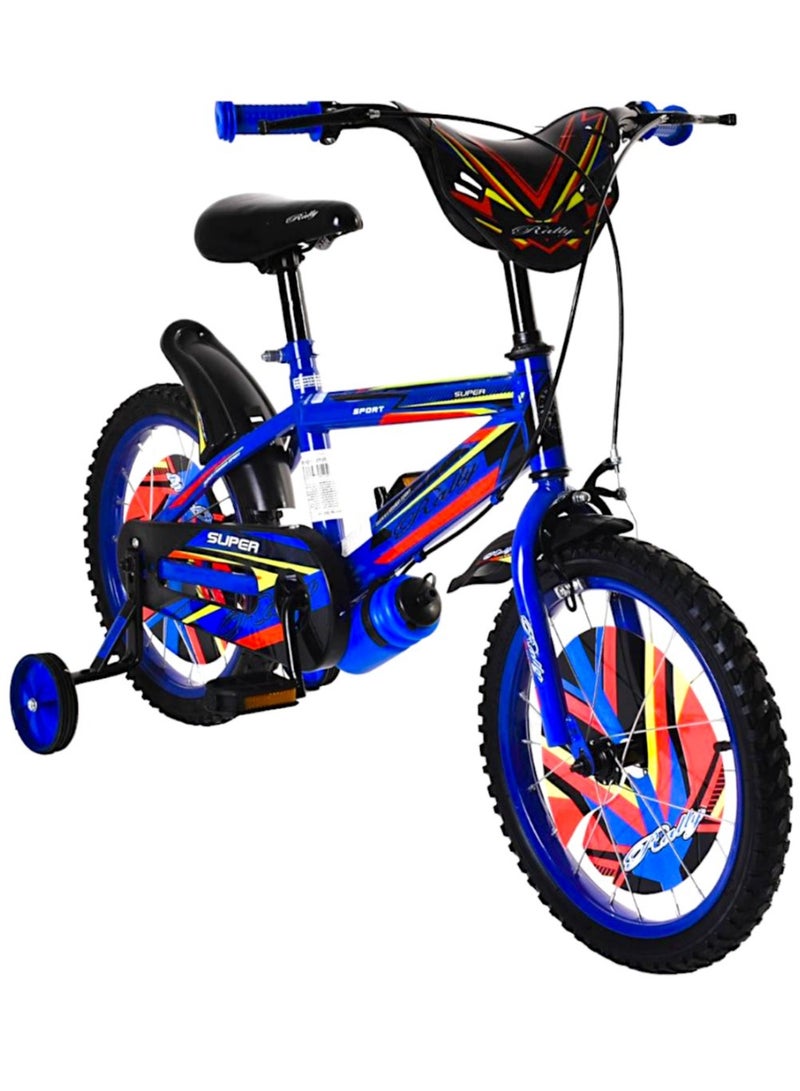 Rally Children's Bicycles for Boys 16 Inch  Bike with Training Wheels Age 5 to 10 years