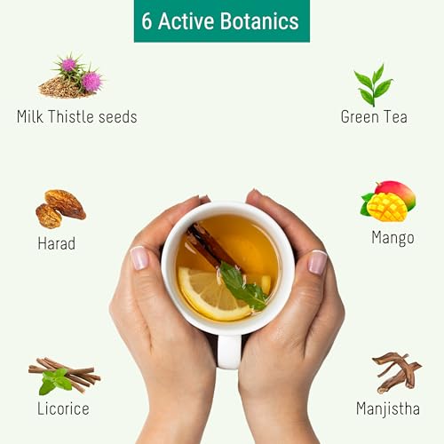 OH CHA - Liver Cleanse Tea | Liver Detox Tea with Milk Thistle, Harad, Mango, Manjishtha, Licorice & Green Tea | Milk Thistle Tea for Fatty Liver | Reduces Inflammation, Protects Liver | 35gms - Image 3