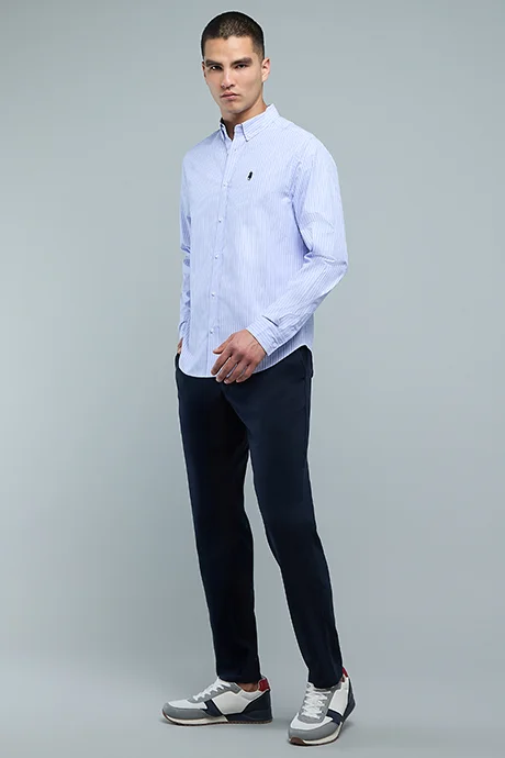 أر أند بي Solid Slim Fit Pants with Button Closure