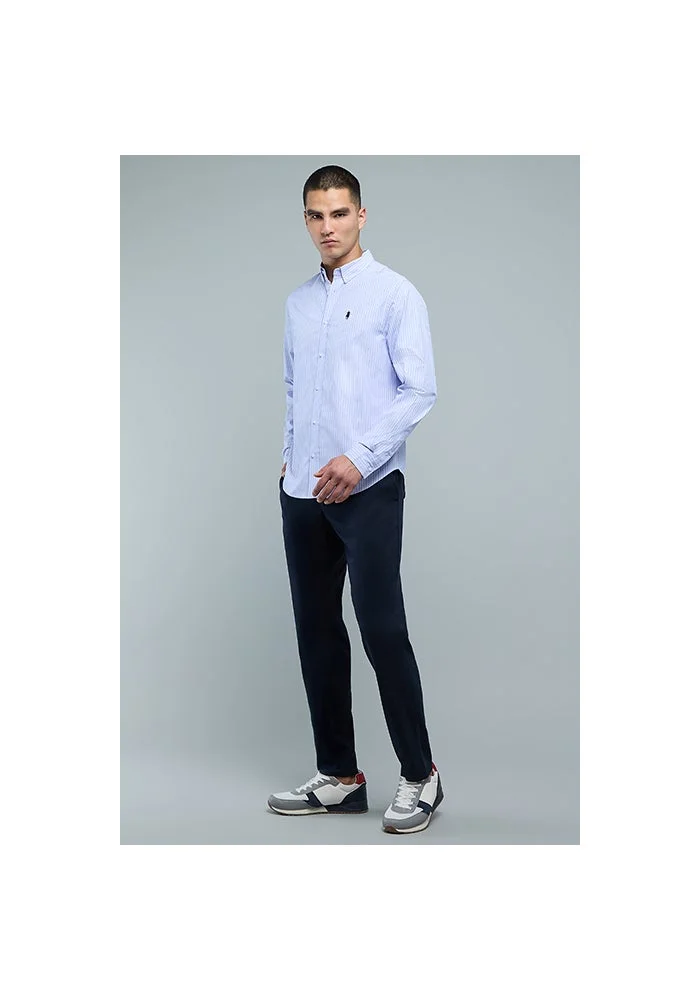 R&b Solid Slim Fit Pants with Button Closure