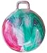 AppleRound Hippity Hoppity Hopball with Pump SitOn Bouncy Exercise Ball with Handle 18 inch 45 cm for Kids Ages 37 Cloud Colors Red Green - Image 2