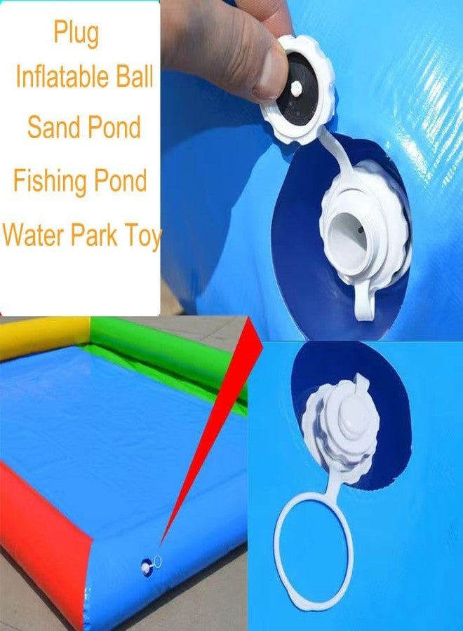 SZCQ 2 Pieces Plugs for Jumper Balls Inflatable Bumper Toy Playground Balls Human Hamster Plug of Sand Pond Fishing Pond Ocean Ball Pond Water Park Toy - Image 5