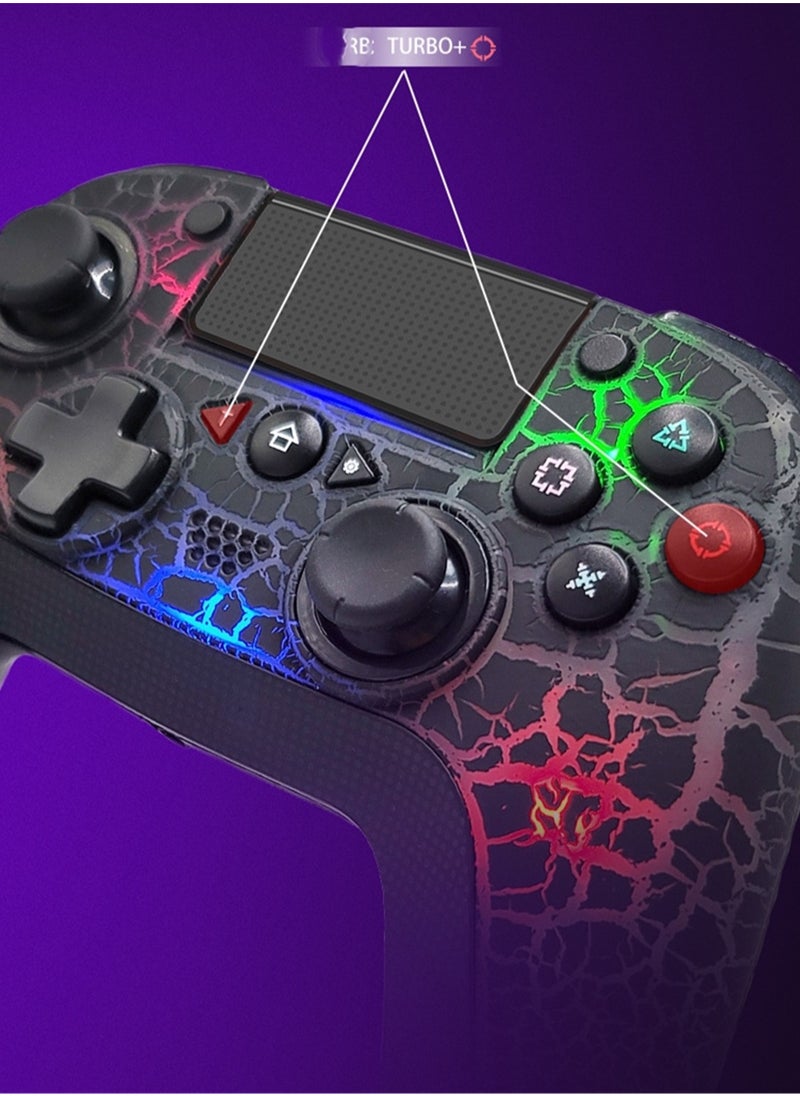 Generic - Crack Light PS4 Game Controller Six-Axis Body Sensing Vibration Gyroscope Wireless PC/PS4 Controller - Image 1