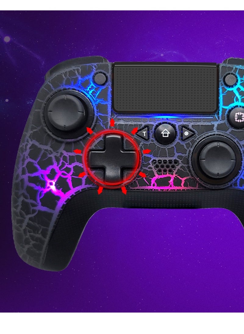 Generic - Crack Light PS4 Game Controller Six-Axis Body Sensing Vibration Gyroscope Wireless PC/PS4 Controller - Image 1