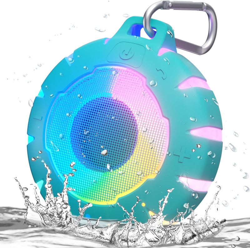 HEYSONG Waterproof High Bluetooth Bluetooth IPX7 Mini Shower with High Definition Sound, LED Light, Floating, Lightweight Portable Speakers for Travel, Pool, Beach, Kayaking - Image 1