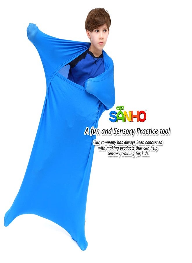 SANHO Premium Sensory Sock,Body Sock,Updated Version, X-Large, 70" L x 28" W, Good for Height: 65"-75" Blue - Image 3