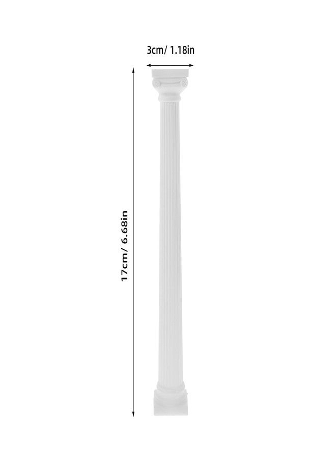 INOOMP 6pcs Mini Roman Column Mini Resin Roman Pillar Statue DIY Pillar Statue for Wedding Table Decoration Garden Home 8.84X1.18X1.18in - Image 4