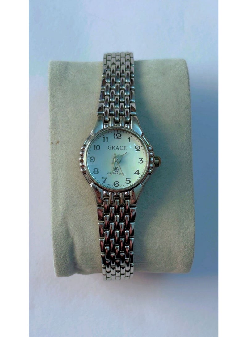 Grace Luxury GRACE Ladies Silver Link Wristwatch - Brand New Classic Analog Dial, Water Resistant, Precision Japan Movt Fashion Watch - Image 2