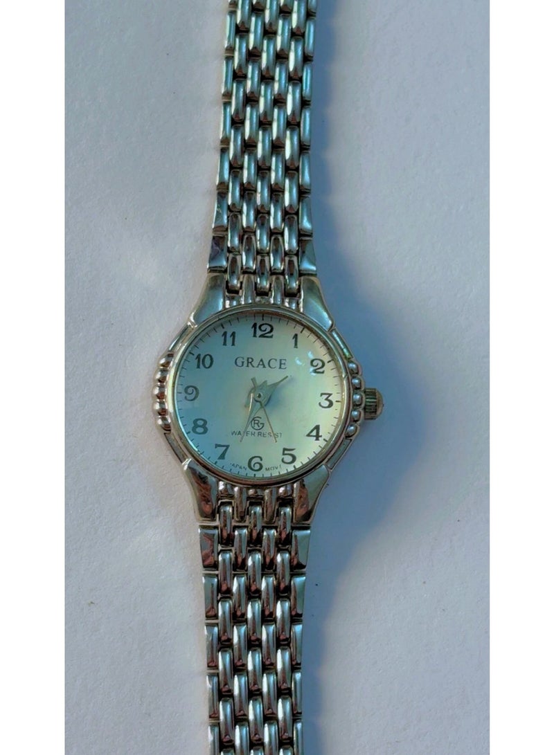 Grace Luxury GRACE Ladies Silver Link Wristwatch - Brand New Classic Analog Dial, Water Resistant, Precision Japan Movt Fashion Watch - Image 5