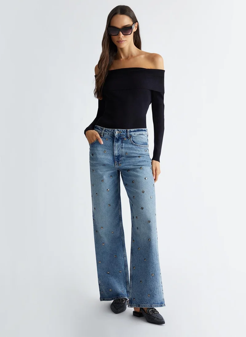 ليو جو جينز واسع بأزرار