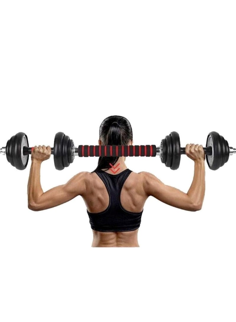 Huitich 20kg Heavy Duty PVC Dumbbell Set with Cement Core Black - Image 2