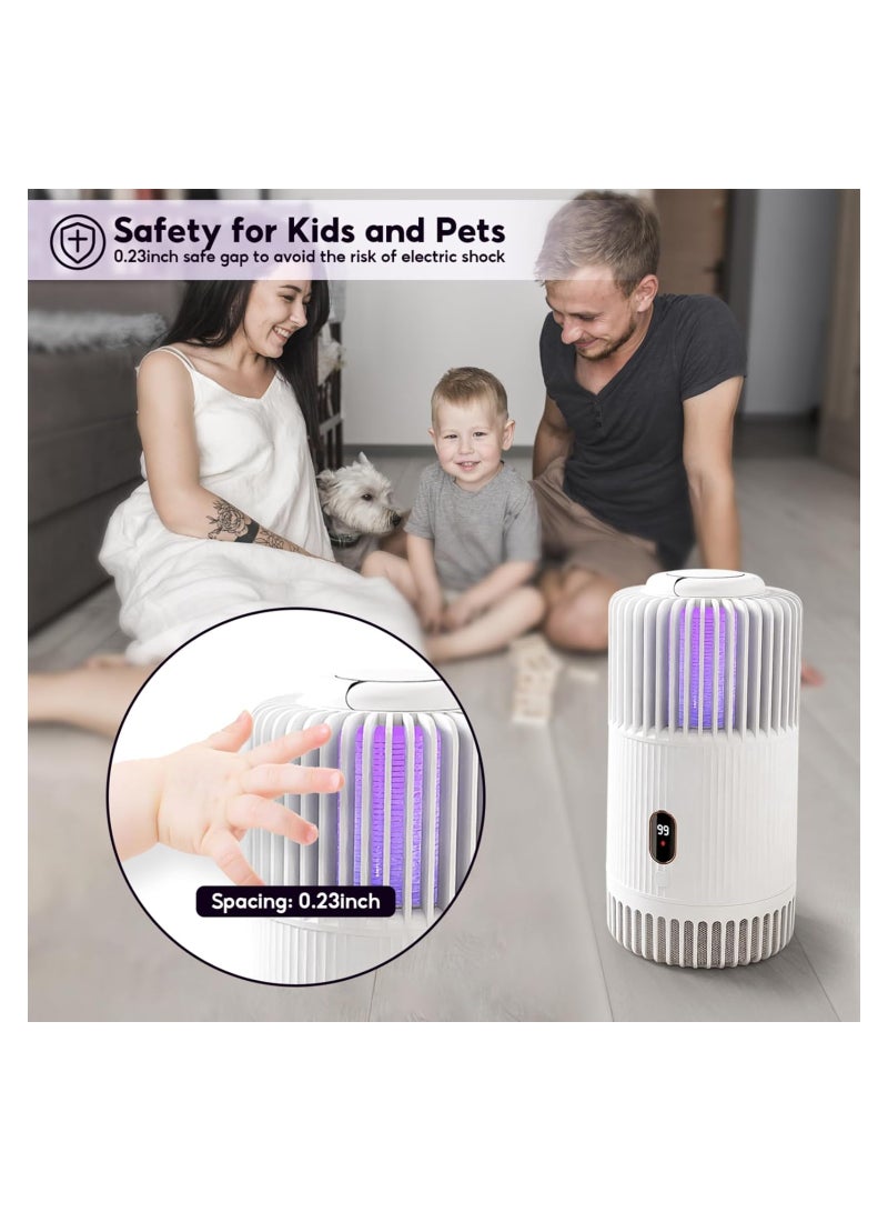 SYOSI Bug Zapper Outdoor Cordless Electric Mosquito Killer Mosquito Zapper Indoor Insect Fly Trap W/Bug Light Suction Fan for Home Backyard Garden Triple Insect Trap Catch Mosquitoes Gnats - Image 4