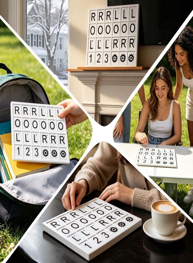 Shudyear Mahjong Practice Board Solo Trainer with 24 Slots RLO Charleston Guide Portable Mahjong Learning Tool for Strategy Training Beginners and Experienced Players(Black) - Image 5