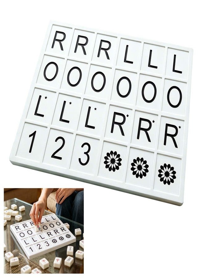 Shudyear Mahjong Practice Board Solo Trainer with 24 Slots RLO Charleston Guide Portable Mahjong Learning Tool for Strategy Training Beginners and Experienced Players(Black) - Image 1