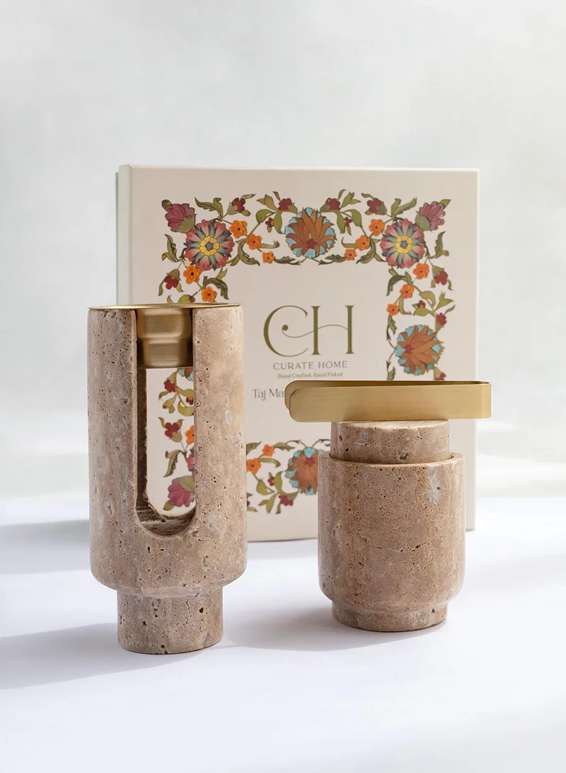 كيوريت هوم مبخرة تاج الرخام ومجموعة البخور