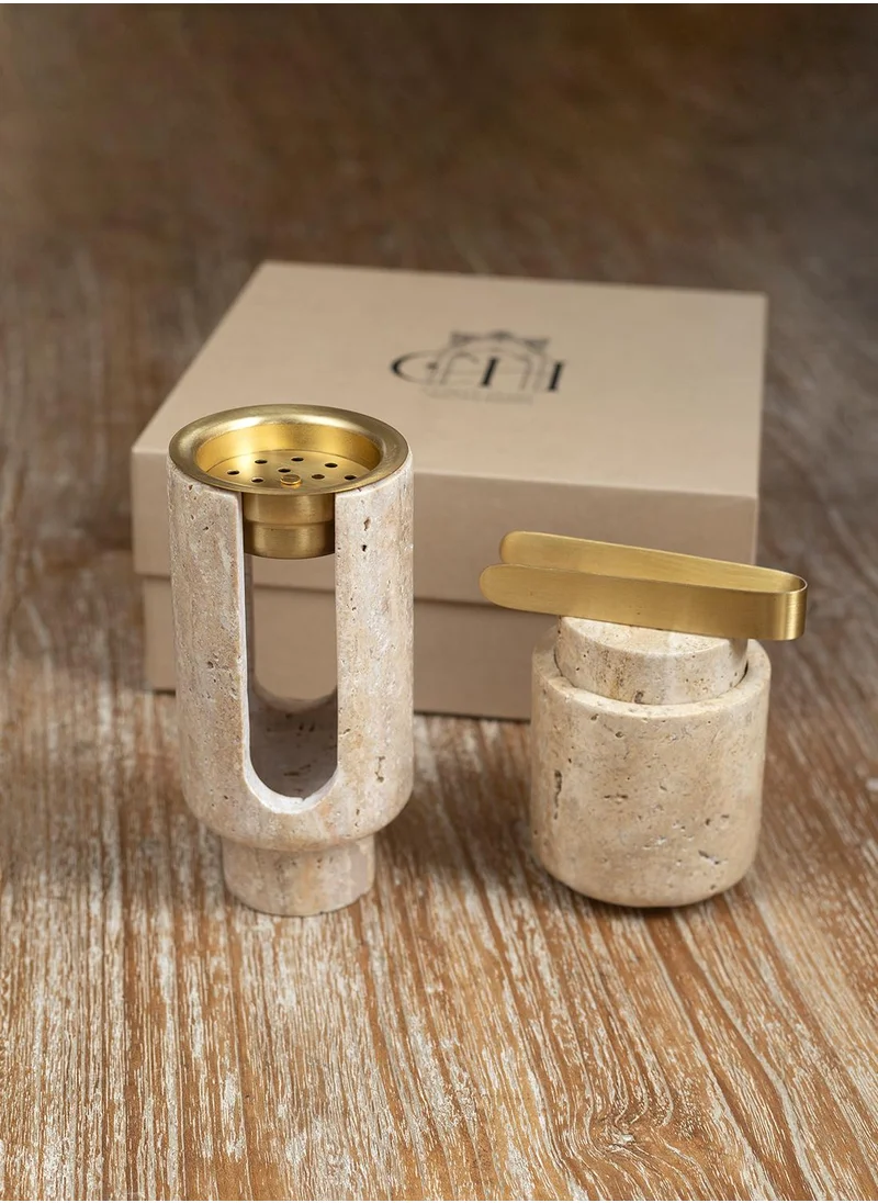كيوريت هوم Taj Marble Bukhoor Set