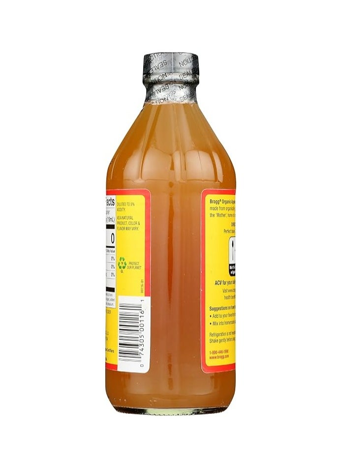 براج - براج خل تفاح اورجانيك خام  473 مل - Image 1