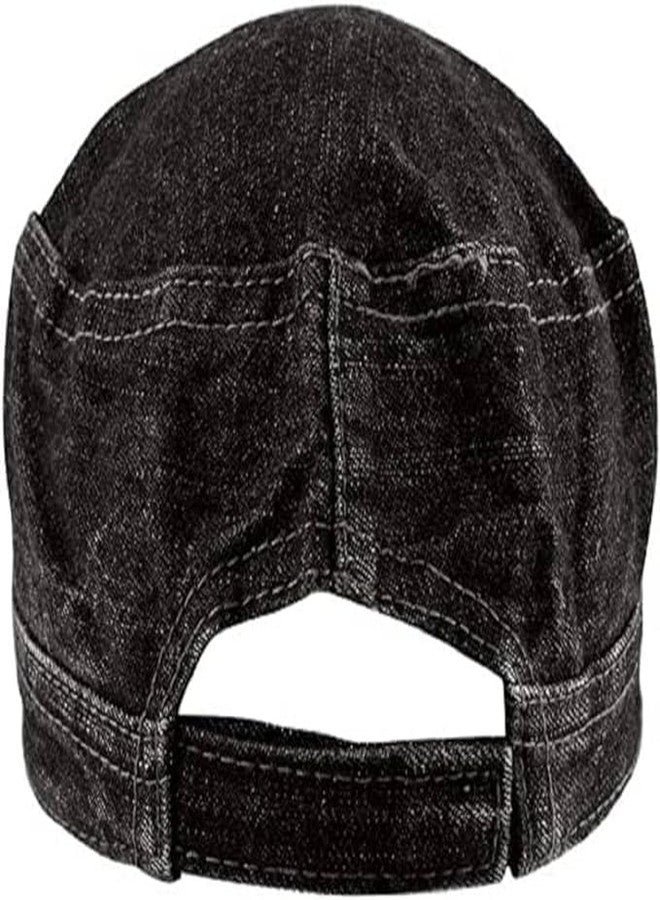 Jubination Cap Black Denim Cap for Men's and Women's - Image 4