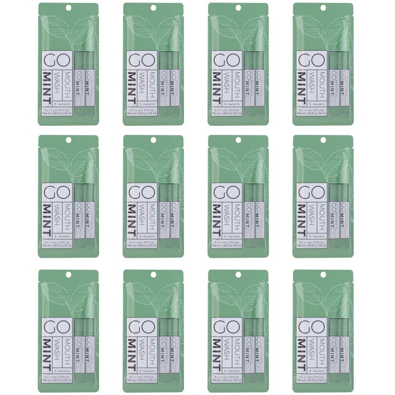 Exershield to GO mouthwash no Alcohol Formula Mint 60 Individual Packets