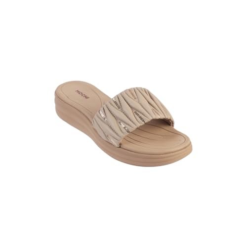 Mochi Women Beige Wedge Heel Fashion Slip-on Sandal UK/3 EU/36 (41-289) - Image 2