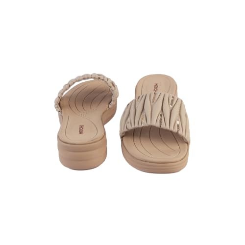 Mochi Women Beige Wedge Heel Fashion Slip-on Sandal UK/3 EU/36 (41-289) - Image 5
