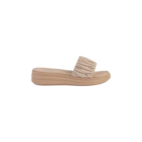 Mochi Women Beige Wedge Heel Fashion Slip-on Sandal UK/3 EU/36 (41-289) - Image 3