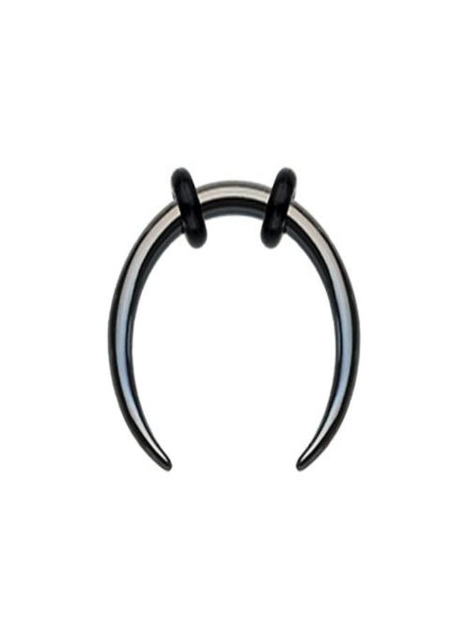 Pierced Owl 16GA Basic Steel Pincher Septum Nose Ring (Black) - Image 1