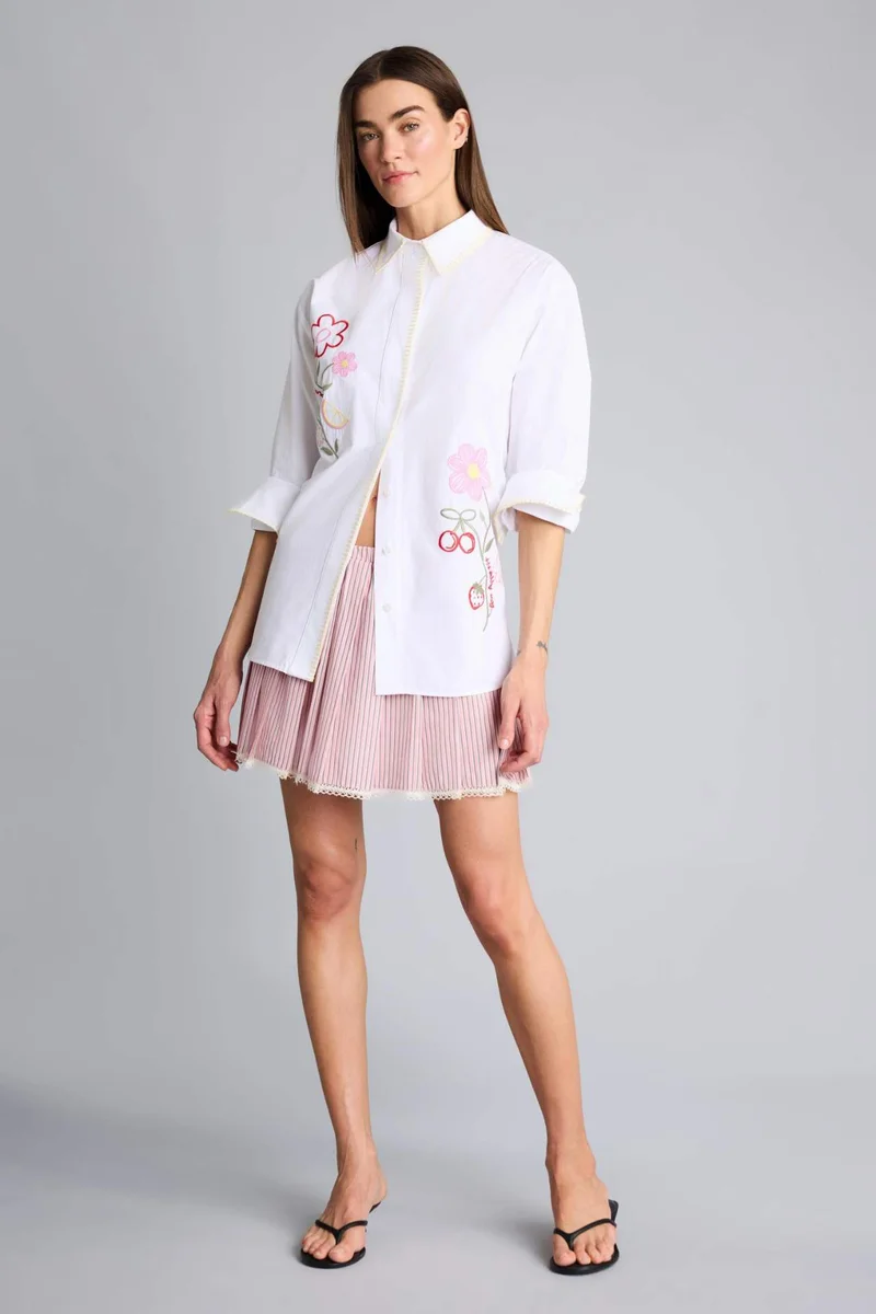 ديفاكتو Afra x Defacto Pleated Regular Waist Poplin Mini Skirt