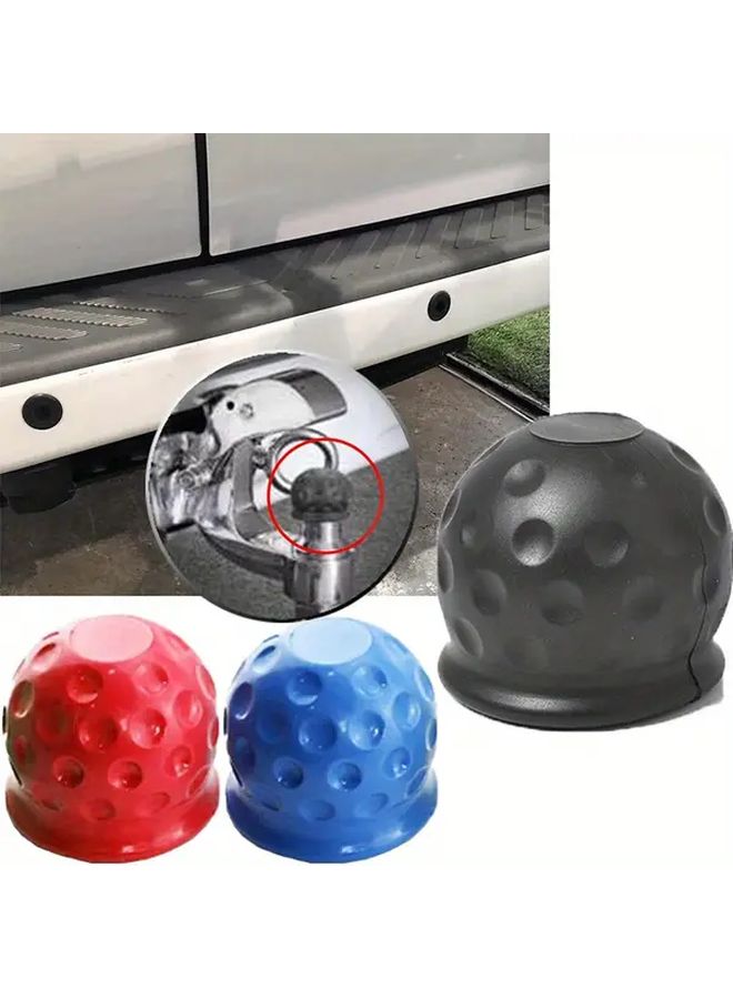 Red Universal Trailer Hitch Cover Ball Cap Heavy Duty 50mm All Weather Fit - Image 2