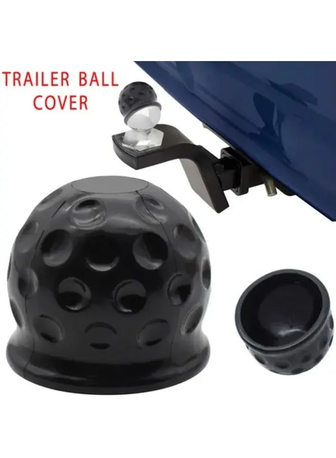 Red Universal Trailer Hitch Cover Ball Cap Heavy Duty 50mm All Weather Fit - Image 1