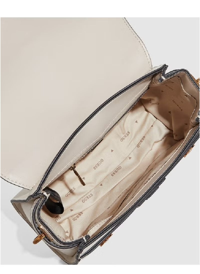 GUESS Ginevra Logo Top Handle Flap Cross-body Bags  - Image 4