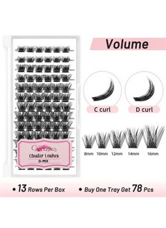 Lash Clusters DIY Eyelash Extensions 78pcs Crislashes Mixed Eyelash Clusters 8-16mm Cluster Lashes D Curl Volume Lash Clusters DIY Cluster Eyelash Extensions for Home Use(H-D Curl Mix8-16mm) - pzsku/Z24652BCDCAA3E7AA659AZ/45/_/1687472089/01018f43-86a4-499d-9f9a-8924cdda7378