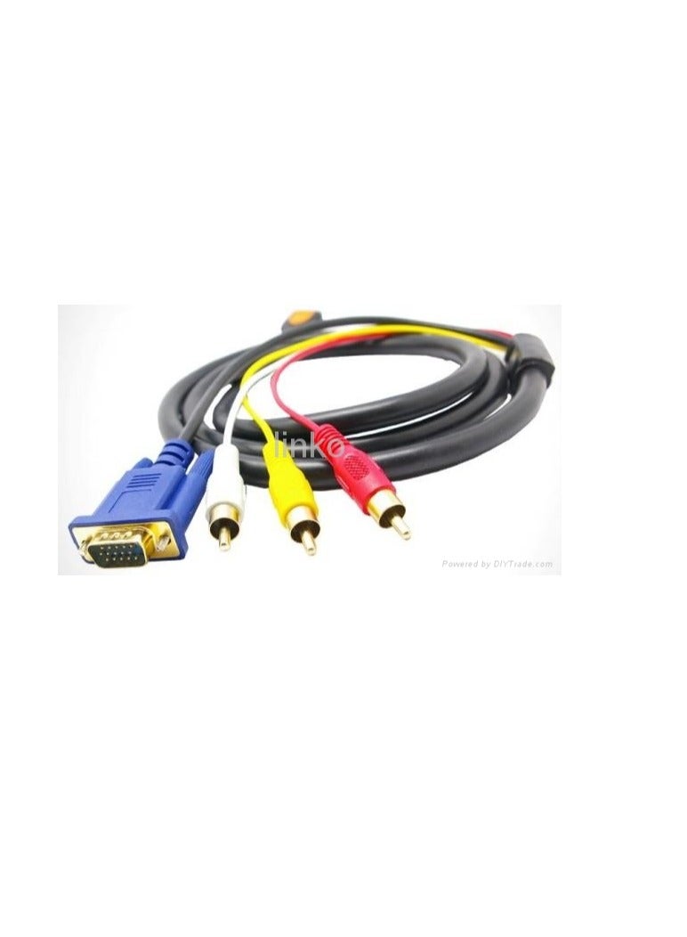 Generic eForCity Vga To RCA Component Rgb Cable 1.8m M/m 