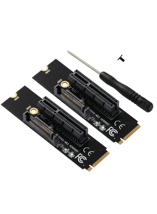 MZHOU M.2 to PCIe 4X Adapter, NGFF M.2 Interface to PCI Express 4X Interface Supports Windows Vista/XP/7/8/10, Linux(2pcs) - Image 1