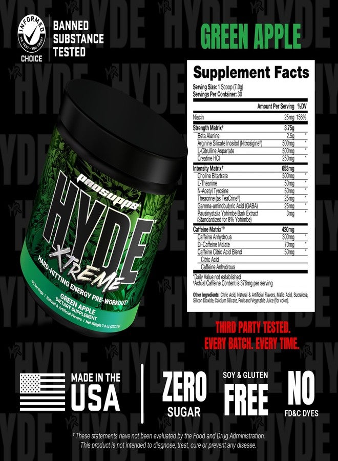 ProSupps Mr. Hyde Xtreme Pre Workout Powder with Creatine, Beta Alanine & Caffeine (Green Apple, 30 Servings) - Image 5