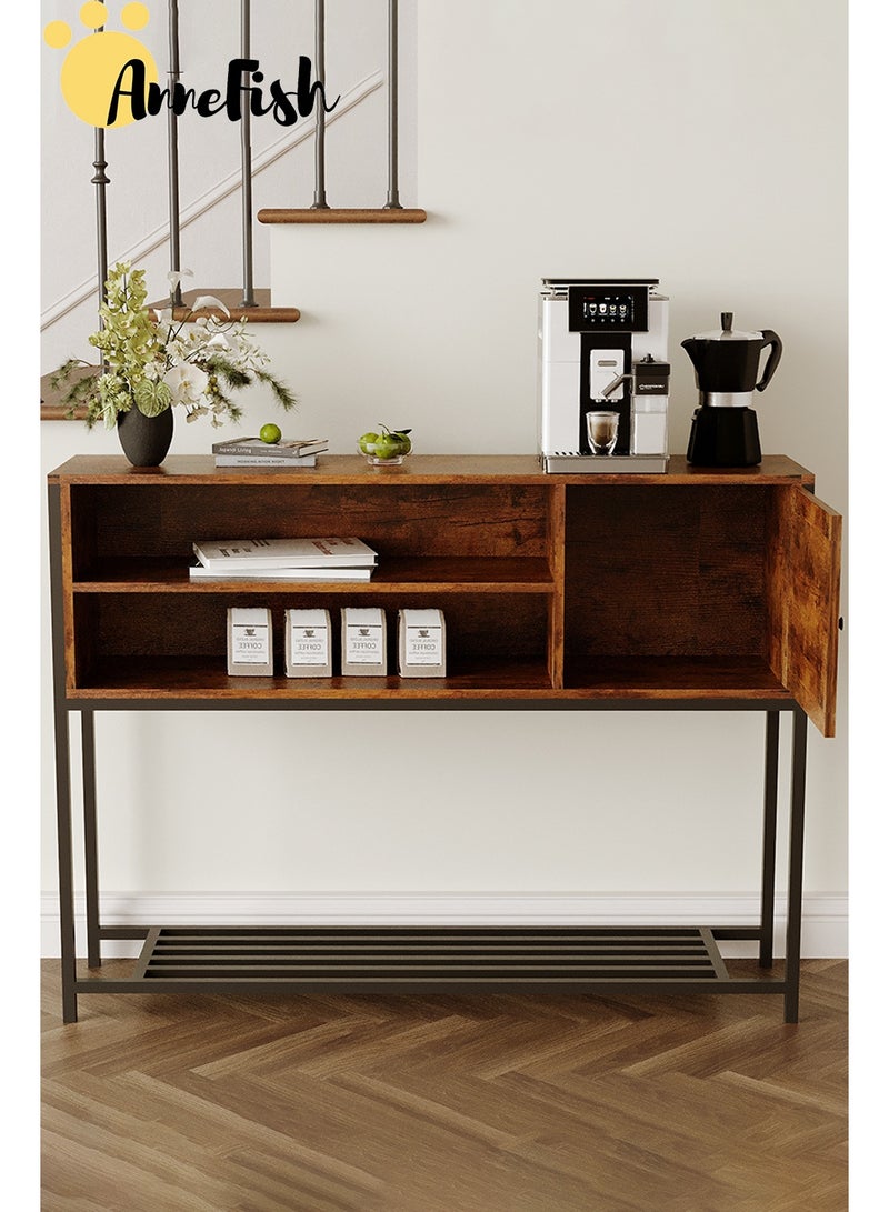 AnneFish 120*30*90cm Coffee Corner Cabinet Sideboard Table Kitchen Bakers Rack Coffee Bar Display Cabinet For Kitchen And Living Room Entryway Dining Room - Image 3