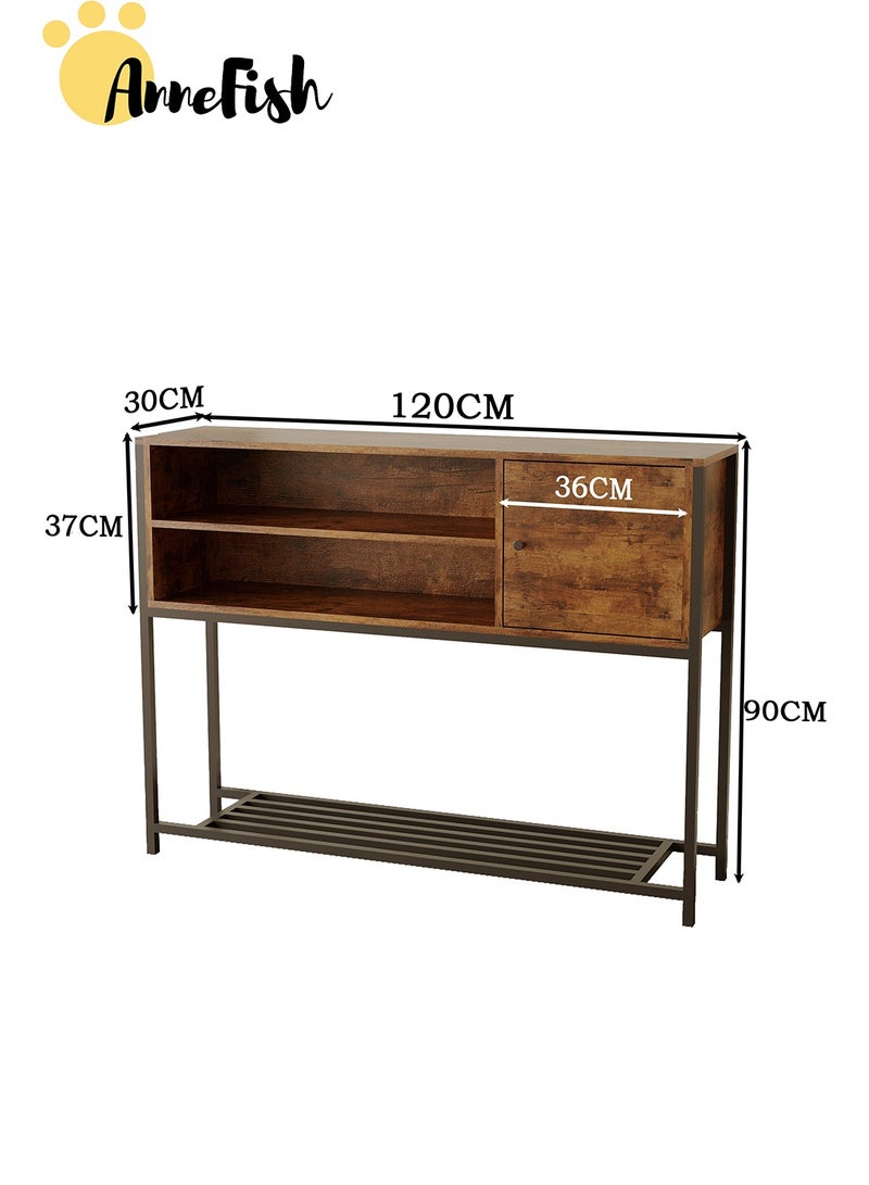 AnneFish 120*30*90cm Coffee Corner Cabinet Sideboard Table Kitchen Bakers Rack Coffee Bar Display Cabinet For Kitchen And Living Room Entryway Dining Room - Image 2