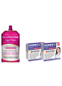 GLUPATONE Extreme Strong Whitening Emulsion 50ml With Homeo Cure Cream Pack Of 2 