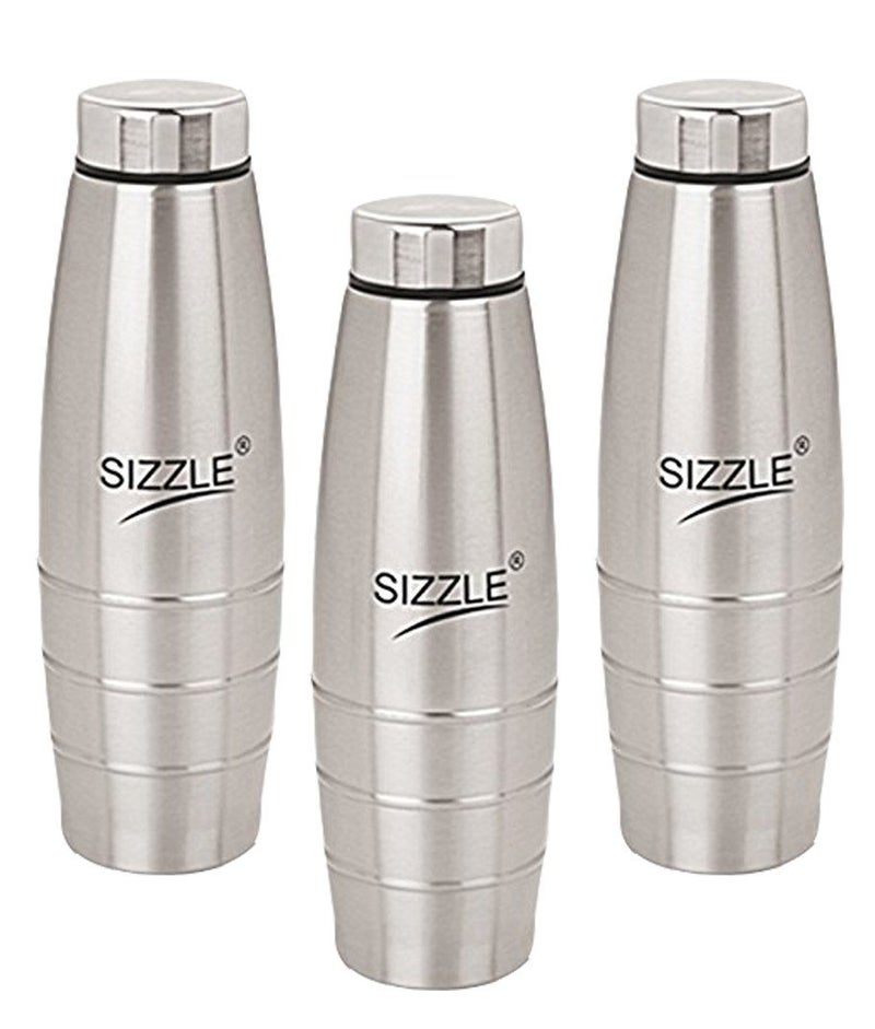 Sizzle Sizzle Stainless Steel Fridge Water Bottle 1000ml 3pc Set  - Image 2