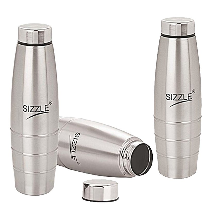 Sizzle Sizzle Stainless Steel Fridge Water Bottle 1000ml 3pc Set  - Image 1