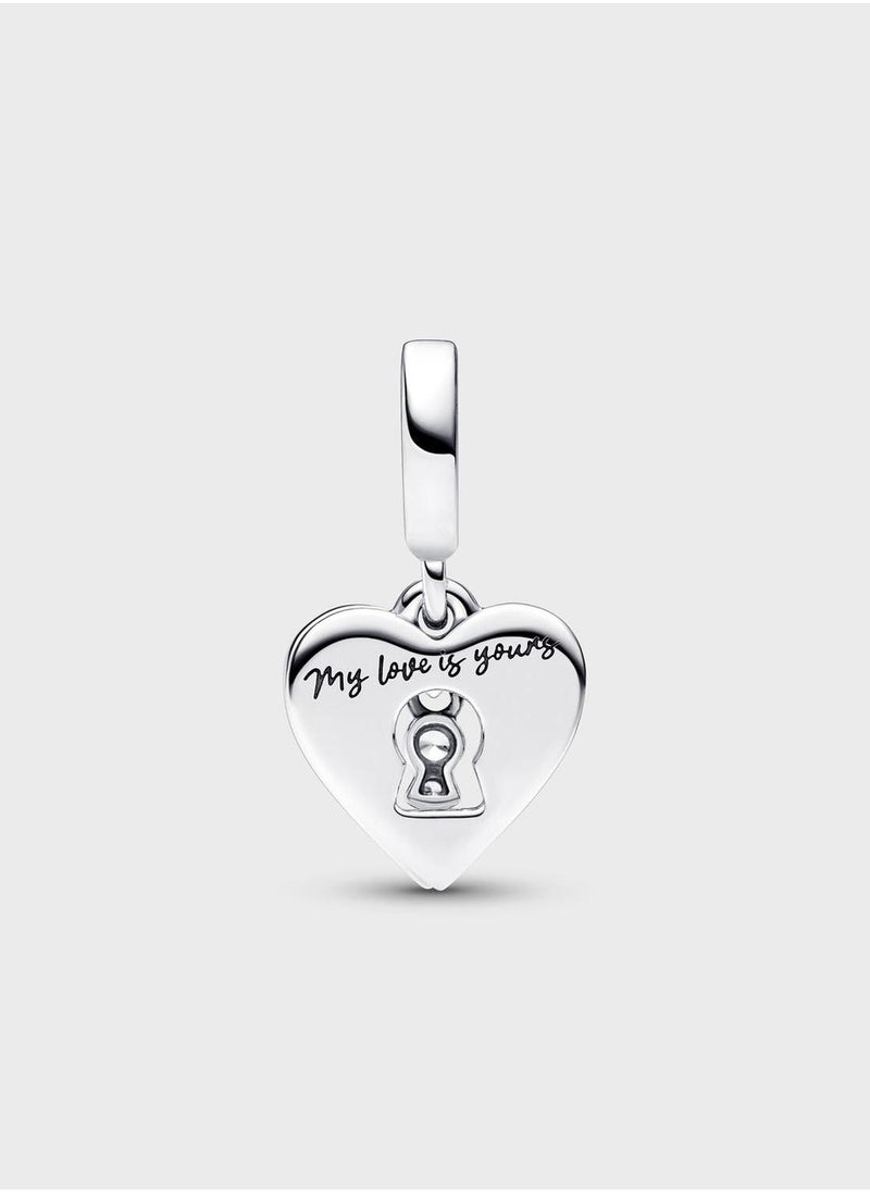 PANDORA Red Heart & Keyhole Double Dangle Charm  - Image 2