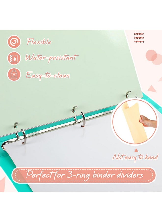 Honoson 12 Sets 8 Tab Binder Dividers For 3 Ring Binders 8.5 X 11 Inch Paper Multicolor Dividers With Plastic Film 3 Hole Punched Page Dividers Sturdy Binder Index Dividers For School (Dream Color)  - Image 3
