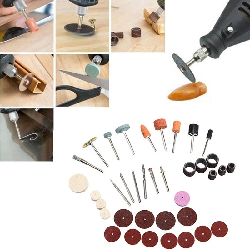 Digital Craft Digital Craft Rotary Tool Accessories Kit Mini Drill Bit Set with 32mm Mandrel in Electric Drill with 105Pc Rotary Tool Set Grinder Shaft 12Pc Wire Brush 6pc HSS Rotary Burs  - Image 3