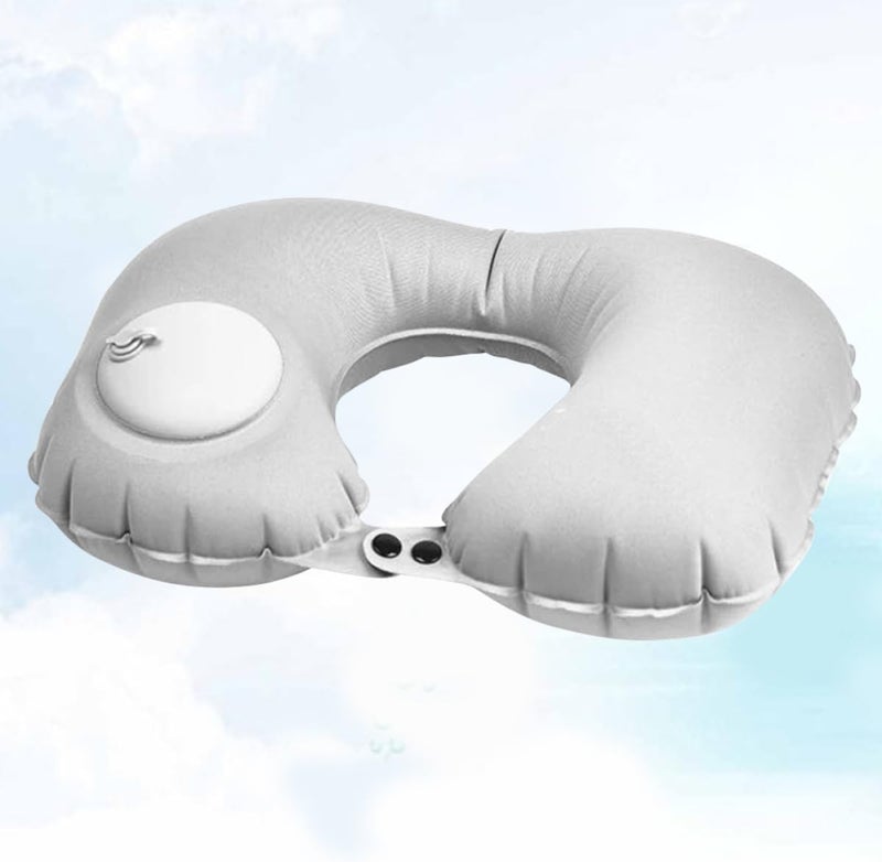 Land transit & shipment compatible Wakauto 2pcs U-Shaped Inflatable Neck Pillow with Flocking Surface, Automatic Press Inflation, Grey 46x29 Cm Travel Neck Support Cushion for Airplane and Bus Trips KSA stocked goods Classic modern blend design Globally popular elegant design Safe approved storage space Natural material Field test upgraded craftsmanship Safe material Freeze crack proof All user affordable trusted quality Global versatile design Popular trusted craftsmanship All consumer tier purchase options All user friendly build Easy assemble alternatives Trendy versatile build Treated anti-rust metal Elegant upgraded practical design Advanced minimal build Simple multi-color universal build Diverse purchase options Flexible usage build Budget friendly sizing alternatives All preference matching build Gulf mainstream practical design - Image 4