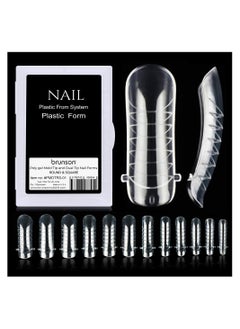 Dual Nail Forms for Poly Extension Gel Pre-shaped False Tips with Scale 120pcs Manicure Tool for Nail Extensions Mold Nail Tips Acrylic Nails False Nails Manicure Tool